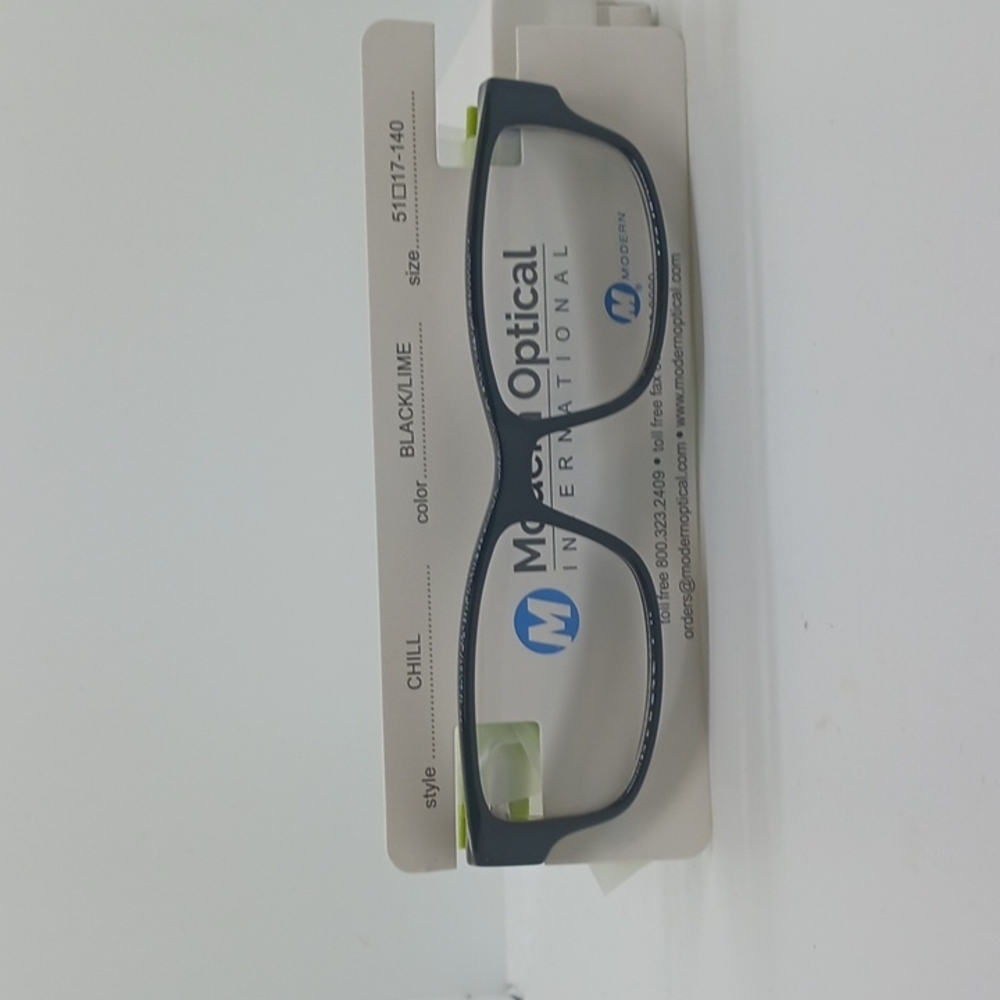 NWT MEN'S MODERN OPTICAL EYEGLASS FRAMES CHILL BLACK LIME